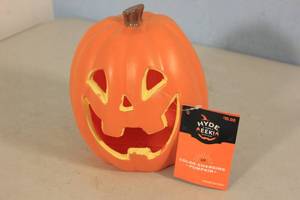 lot 160 image: Hyde & EEK Light Up Color Changing Pumpkin Halloween Decoration