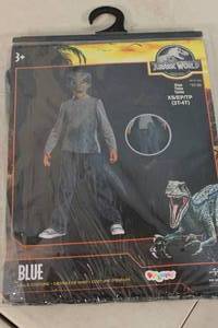lot 56 image: Jurassic World Childrens Velociraptor Blue Costume XS