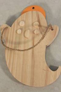 lot 92 image: Mondo Llama Ghost Hanging Wooden Block crafting