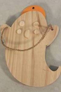 lot 91 image: Mondo Llama Ghost Hanging Wooden Block crafting