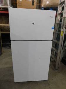 lot 3 image: Whirlpool 20.5-cu ft Top-Freezer Refrigerator (White)