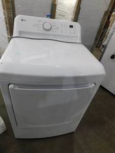 lot 18 image: LG 7.3-cu ft Side Swing DoorGas Dryer (White) ENERGY STAR