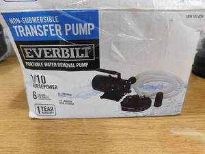 lot 29 image: Everbilt 110 HP Non-Submersible Self-Priming Transfer Pump