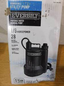 lot 55 image: Everbilt 16 HP Plastic Submersible Utility Pump