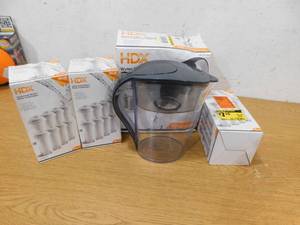 lot 75 image: HDX 10-Cup Large Water Filter Pitcher, With 24 Extra Filters