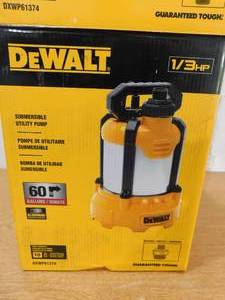 lot 85 image: DEWALT 13 hp. Aluminum Submersible Utility Pump