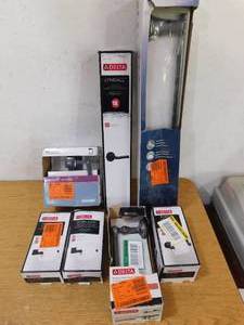 lot 93 image: (7) Assorted Towel bar, Paper Holder - Black