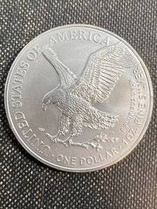 lot 02 image: 2023 AMERICAN SILVER EAGLE 1 TROY OZ .999 FINE SILVER