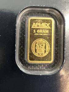 lot 03 image: 1 GRAM .9999 FINE GOLD APMEX BAR