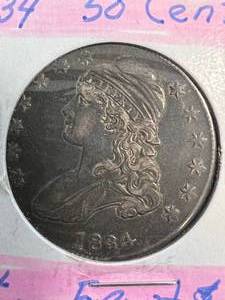 lot 07 image: 1834 US BUST HALF DOLLAR