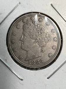 lot 09 image: 1883 US NO CENT V NICKEL