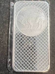 lot 33 image: 10 TROY OZ .999 FINE SILVER INDIAN BUFFALO BAR