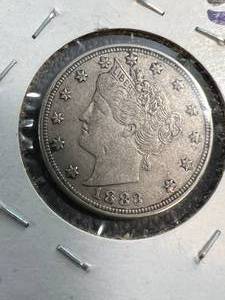 lot 35 image: 1883 US NO CENT V NICKEL