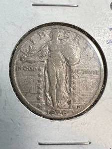 lot 36 image: 1926 US STANDING LIBERTY QUARTER