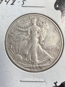 lot 37 image: 1942-S US WALKING LIBERTY HALF DOLLAR