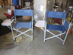 lot 87 image: (F-3) 2 Portable Folding Chairs wit...