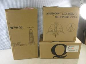 lot 198 image: (A-3T) 2 Light Fixtures Missing Gla...