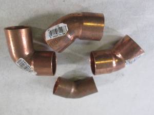 lot 204 image: (FS) 3 Copper 1 14 Fittings 1 Oth...