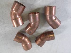 lot 209 image: (FS) 5 Copper 1 38 Fittings...