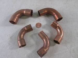 lot 213 image: (FS) 5 Copper 78 and 34 Fitting...