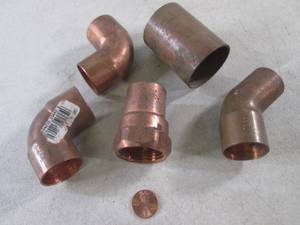 lot 243 image: (FS) 5 Assorted Copper Fittings...