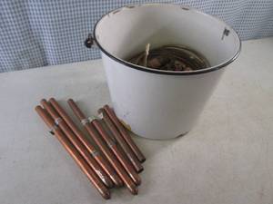 lot 273 image: (CS) Vintage Bucket of Assorted Cop...