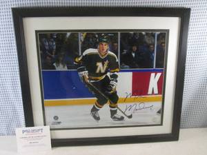 lot 285 image: (D-1) Signed Mike Modano Framed Pho...