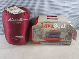 lot 312 image: (BS) Eddie Bauer Travel Pillow and ...