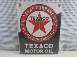 lot 32 image: (EC1) Texaco Tin Sign - 12 12 x 1...