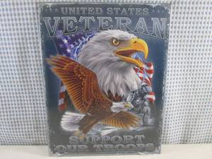 lot 37 image: (EC1) Support Our Troops Tin Sign -...