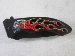 lot 54 image: (CNTR) Skull and Flames Design Spri...