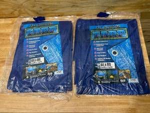lot 21 image: Lot of 2 All Purpose Tarps- 6ft x 8ft