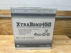 lot 44 image: PREMIER BUILDING SOLUTIONS Case of Xtra Bond 450 Neutral Cure Silicone Sealant- Clear (24 tubes)