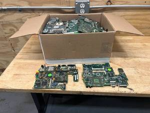 lot 111 image: Box Full of Salvage Motherboards