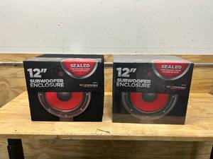 lot 15 image: METRA Lot of 2- 12 Single Sealed Subwoofer Enclosures