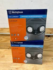 lot 97 image: WESTING HOUSE Lot of 2-  481141-08W Morningside Solar System Pir Flood Lights