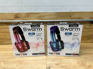 lot 104 image: TRITTON Lot of 2- Swarm Wireless Bluetooth Headsets