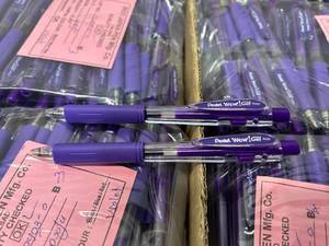 lot 121 image: PENTEL Case of Wow Gel Pens- 1,728 Total Pens (purple ink)