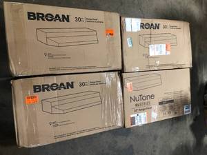 Lot of assorted range hoods various models customer returns see pictures