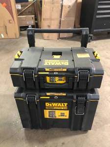 Set of DEWALT TOUGHSYSTEM 2.0 24 in. W Modular Tool Box and small tool box customer returns see pictures