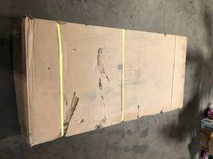 Husky 62 in. Adjustable Height Work with 2-Drawers Table in White customer return review pictures