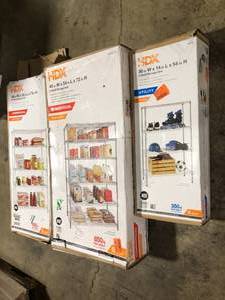 Lot of assorted HDX Utility Shelves  various models and conditions customer returns see pictures