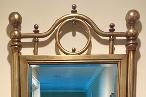 lot 31A image: Gorgeous Antique Golden Brass Framed Mirror