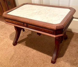 lot 35 image: Antique Victorian East Lake Cut Down Table