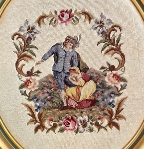 lot 40 image: Fine Framed Needlepoint Art