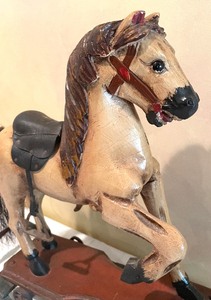 lot 46 image: Distressed Rocking Horse Decor