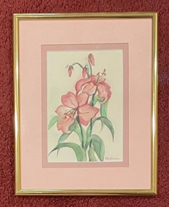 lot 54 image: Three Floral Watercolor Paintings by McKisson