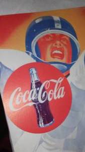 lot 503 image: Coke Cola card stock sign. heavy gauge. MINT