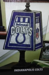 lot 550 image: NFL Indianapolis Colts Table Lamp in Box.