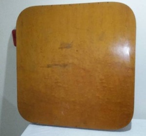 lot 618 image: Vintage Peerless Folding Table Wood.  Fits a standard Carrom Board.